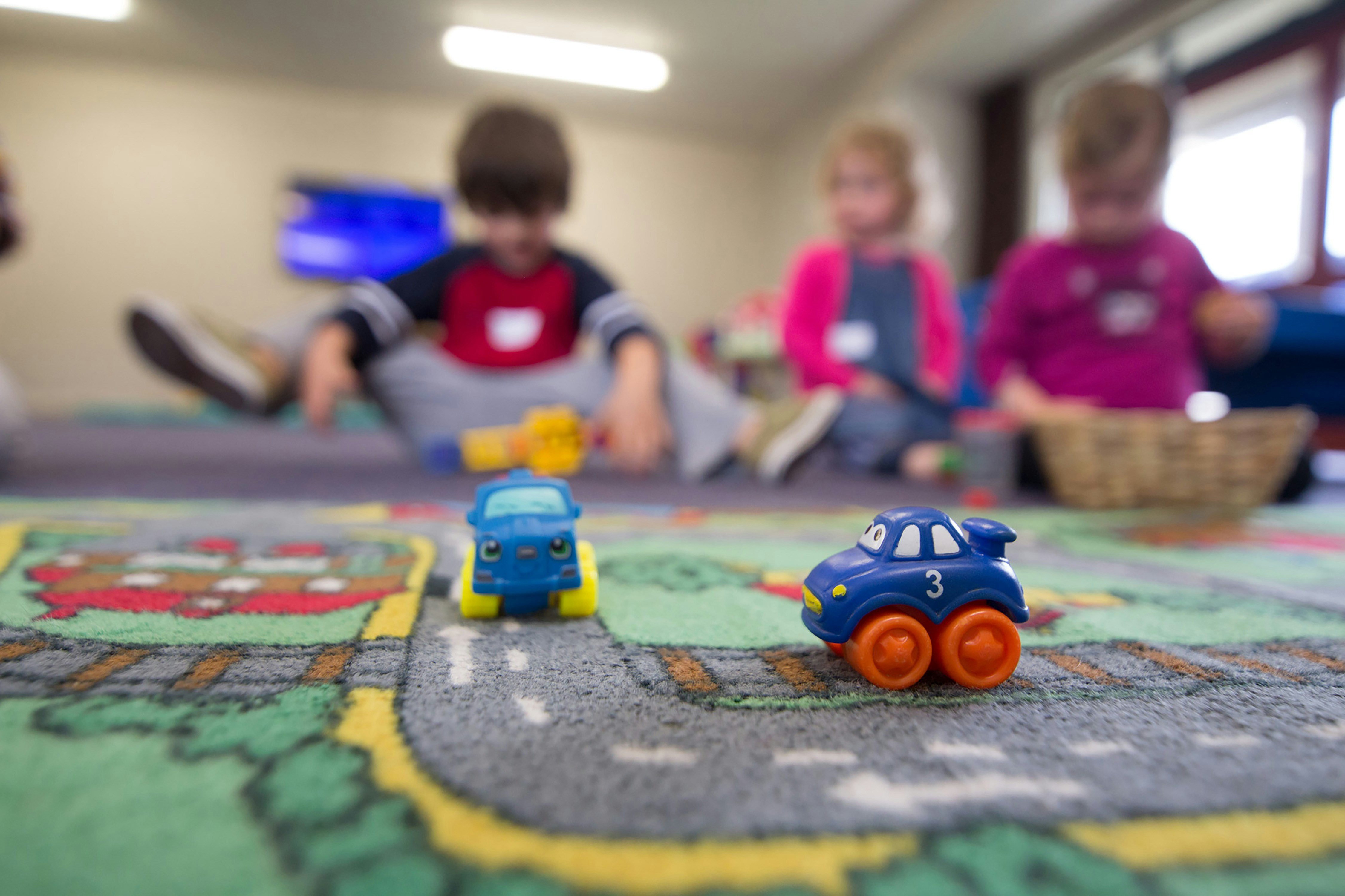 Children playing with toys