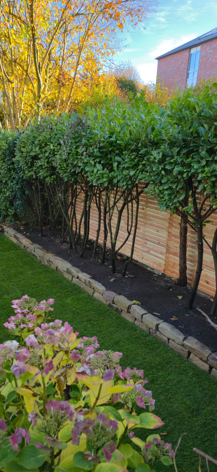 Gartenweg aus bunten Natursteinplatten mit Kiesbeeteinfassung – Wegebau in Castrop-Rauxel