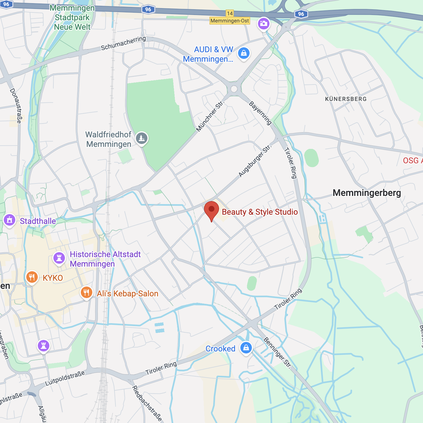 Beauty & Style Studio Memmingen Karte