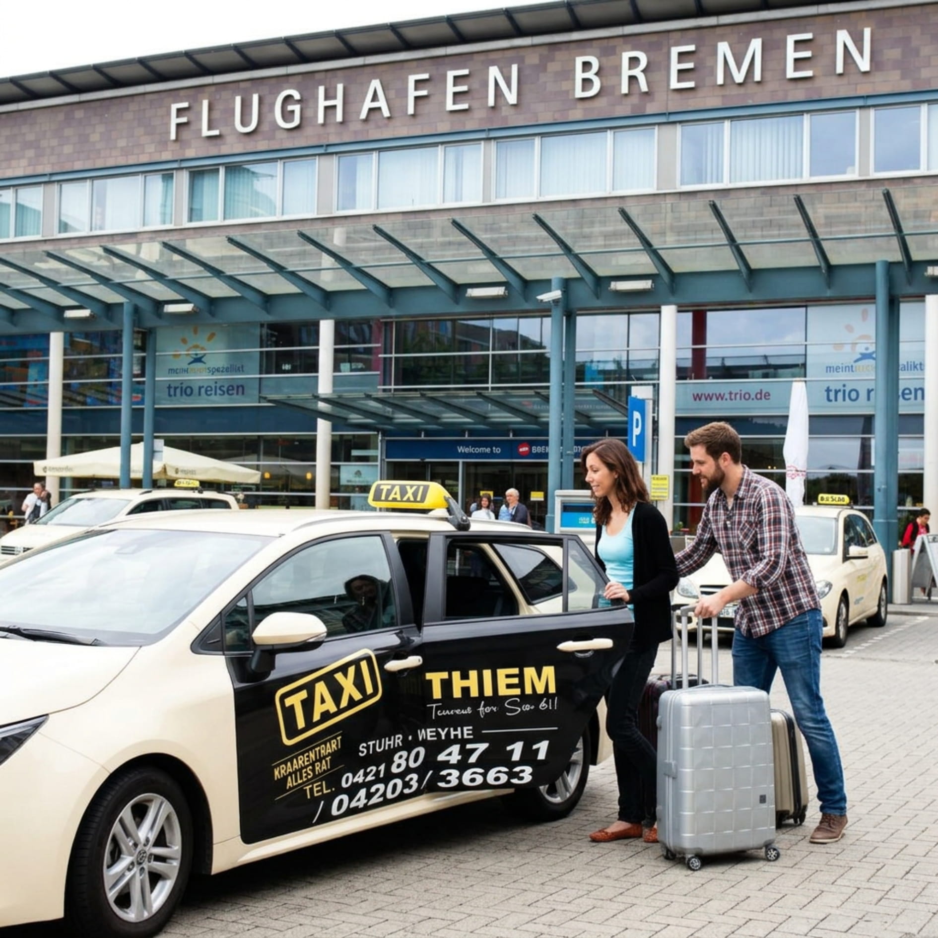 Flughafentransfer zum Flughafen Bremen mit Taxi Thiem