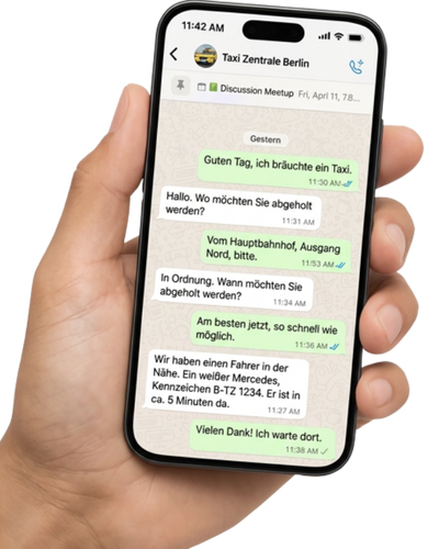Taxi per WhatsApp buchen – Taxi Thiem Stuhr und Weyhe