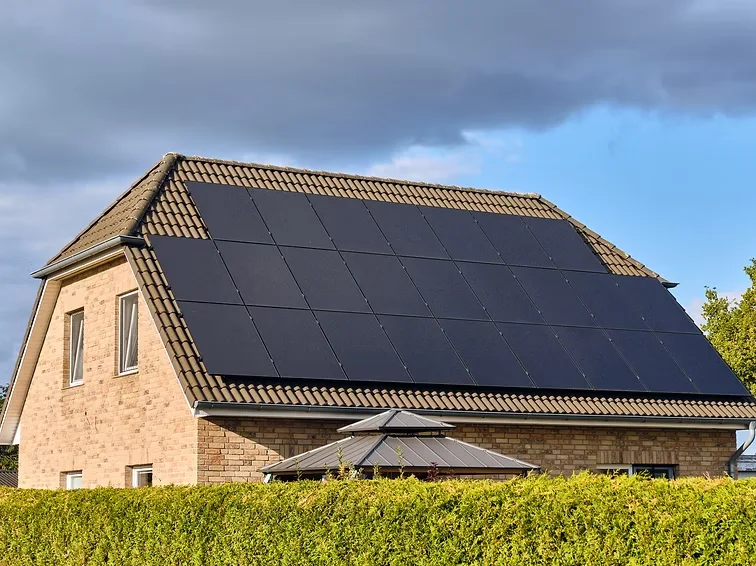 Photovoltaikanlage auf einem Wohnhaus in Münster