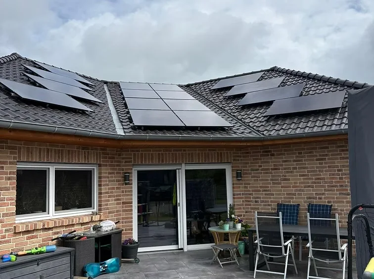 Photovoltaikanlage auf einem Wohnhaus in Minden
