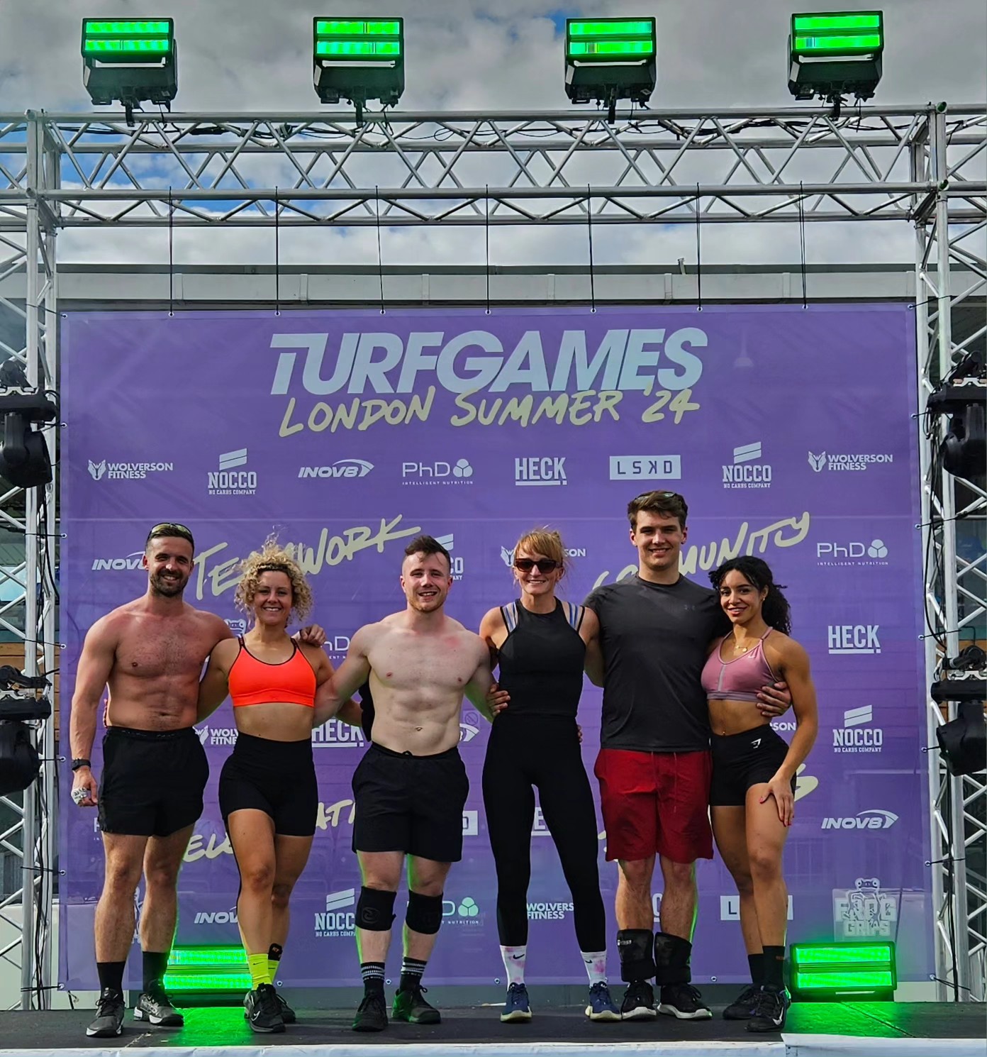 Mikey with team at Turf Games