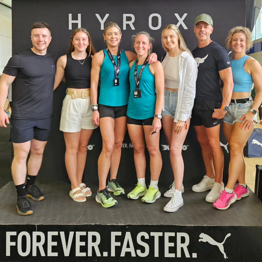 Mikey with team at Hyrox competition