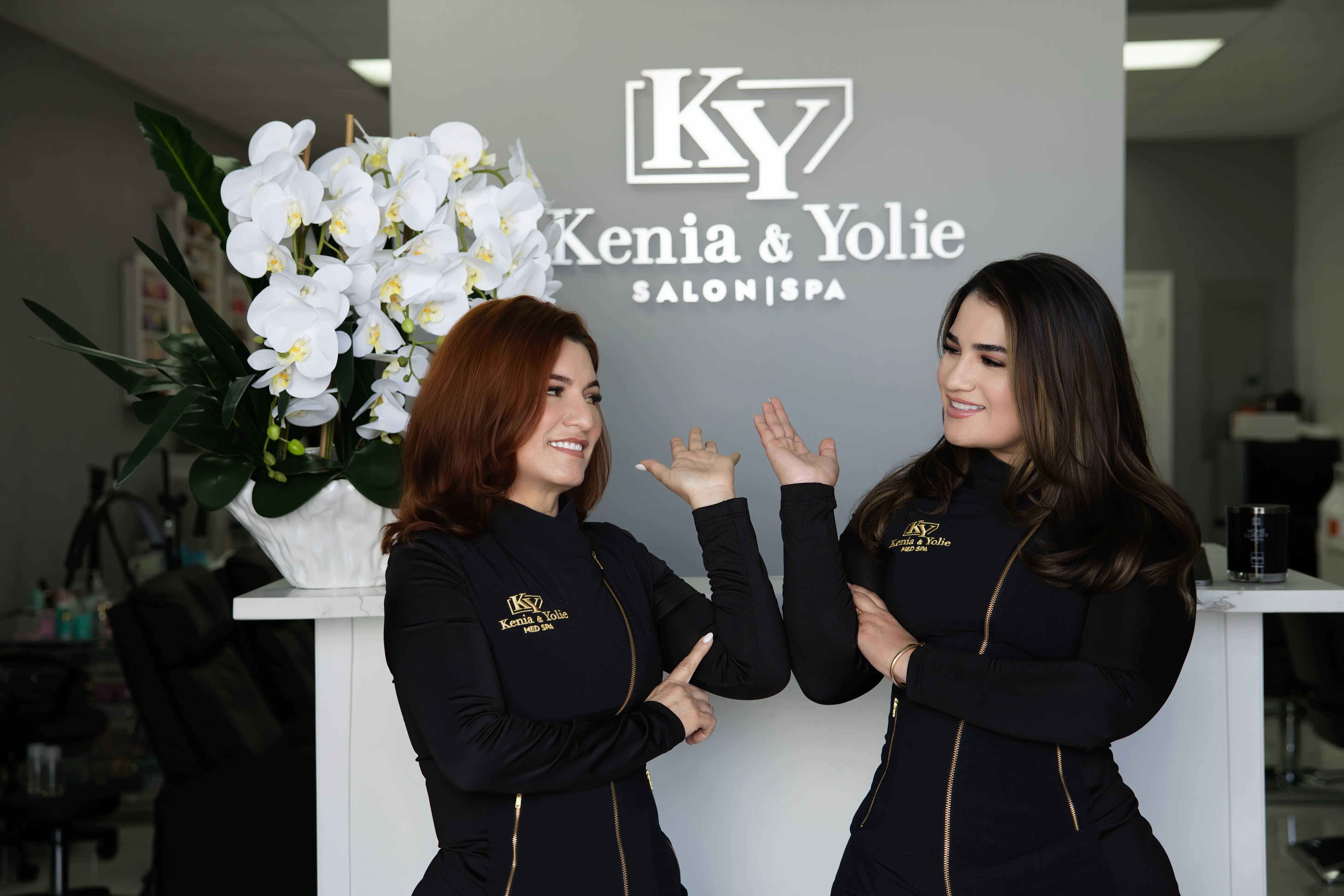 Kenia and Yolie at the salon