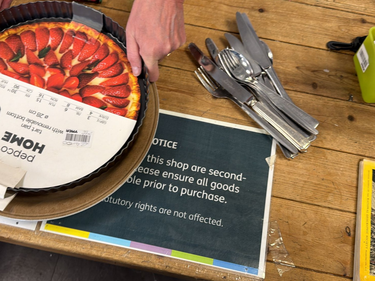 charity shop finds cake tin and cutlery charity shop finds cake tin and cutlery