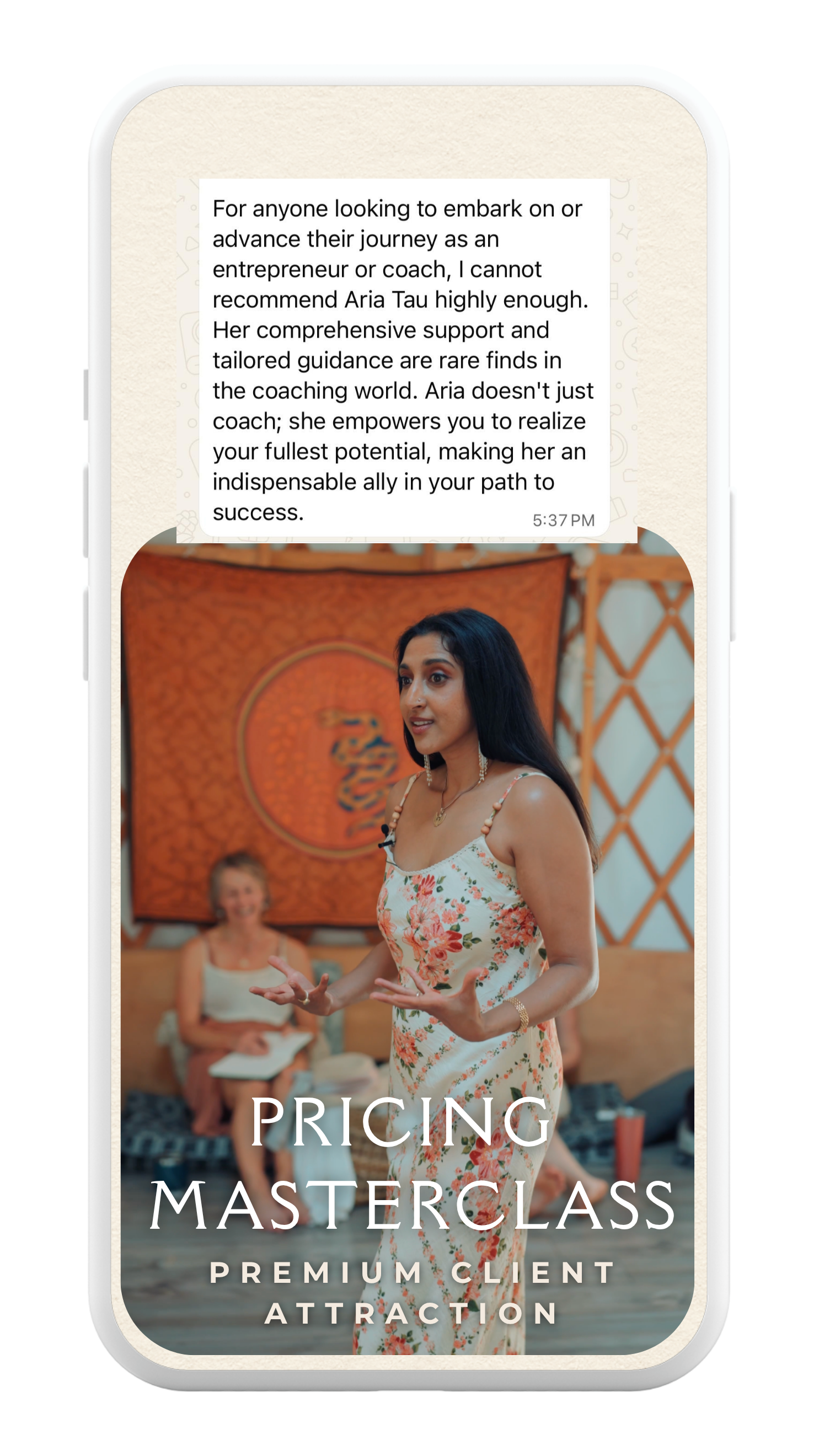 Aria Tau client testimonial