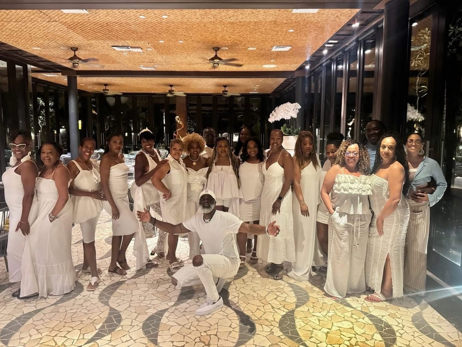 Luxury yacht party scene