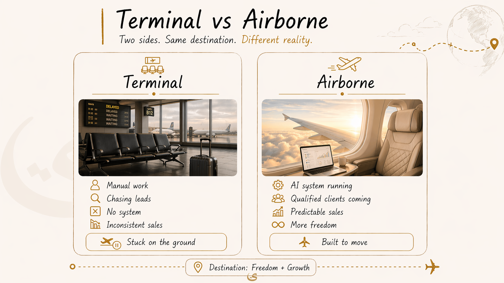 الصالة مقابل الجو