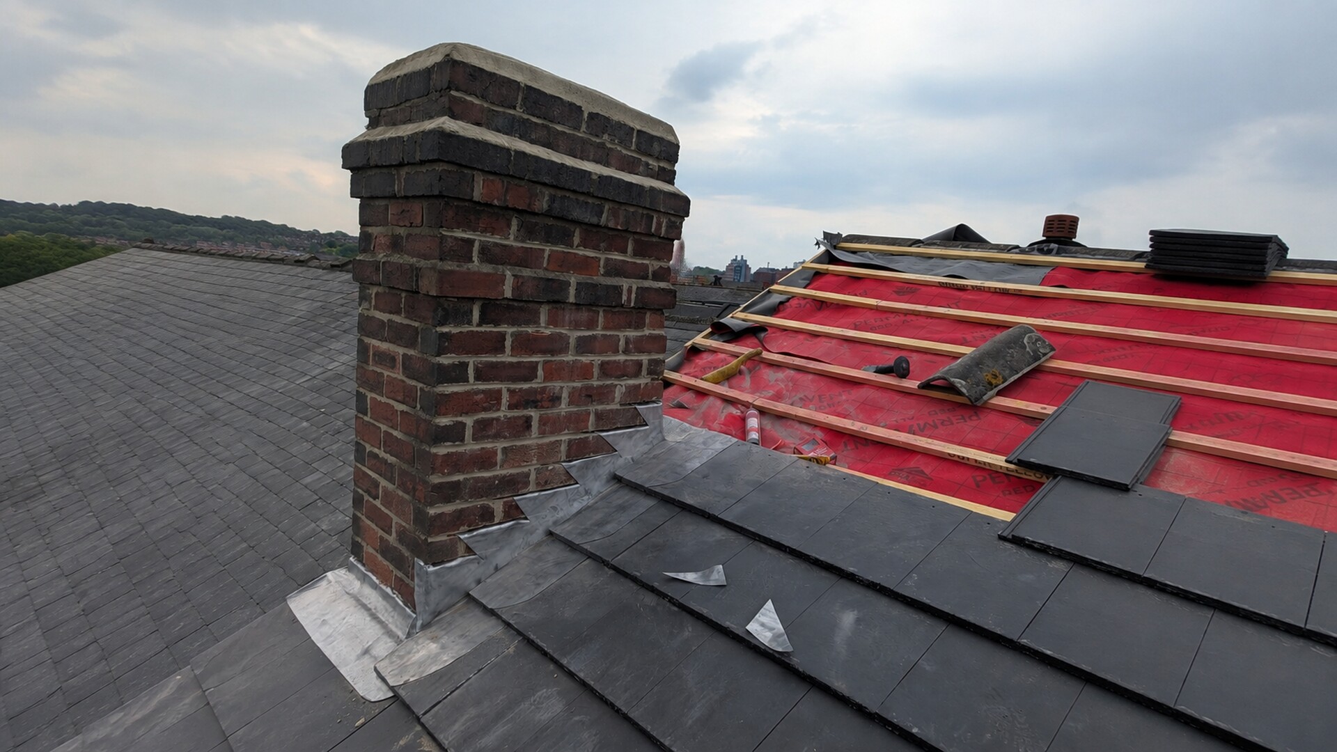 Roof repair workmanship