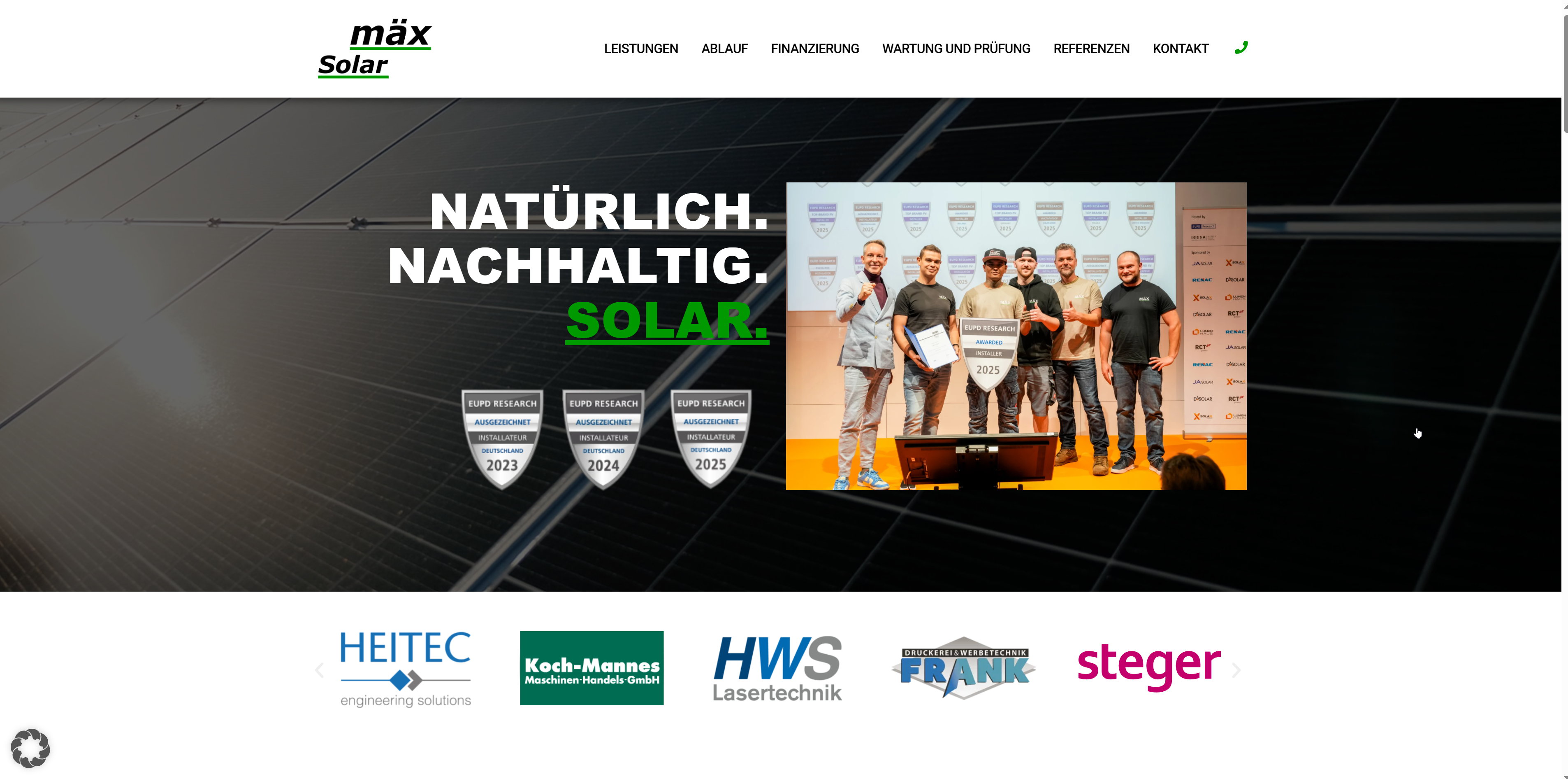 mäx Solar Website