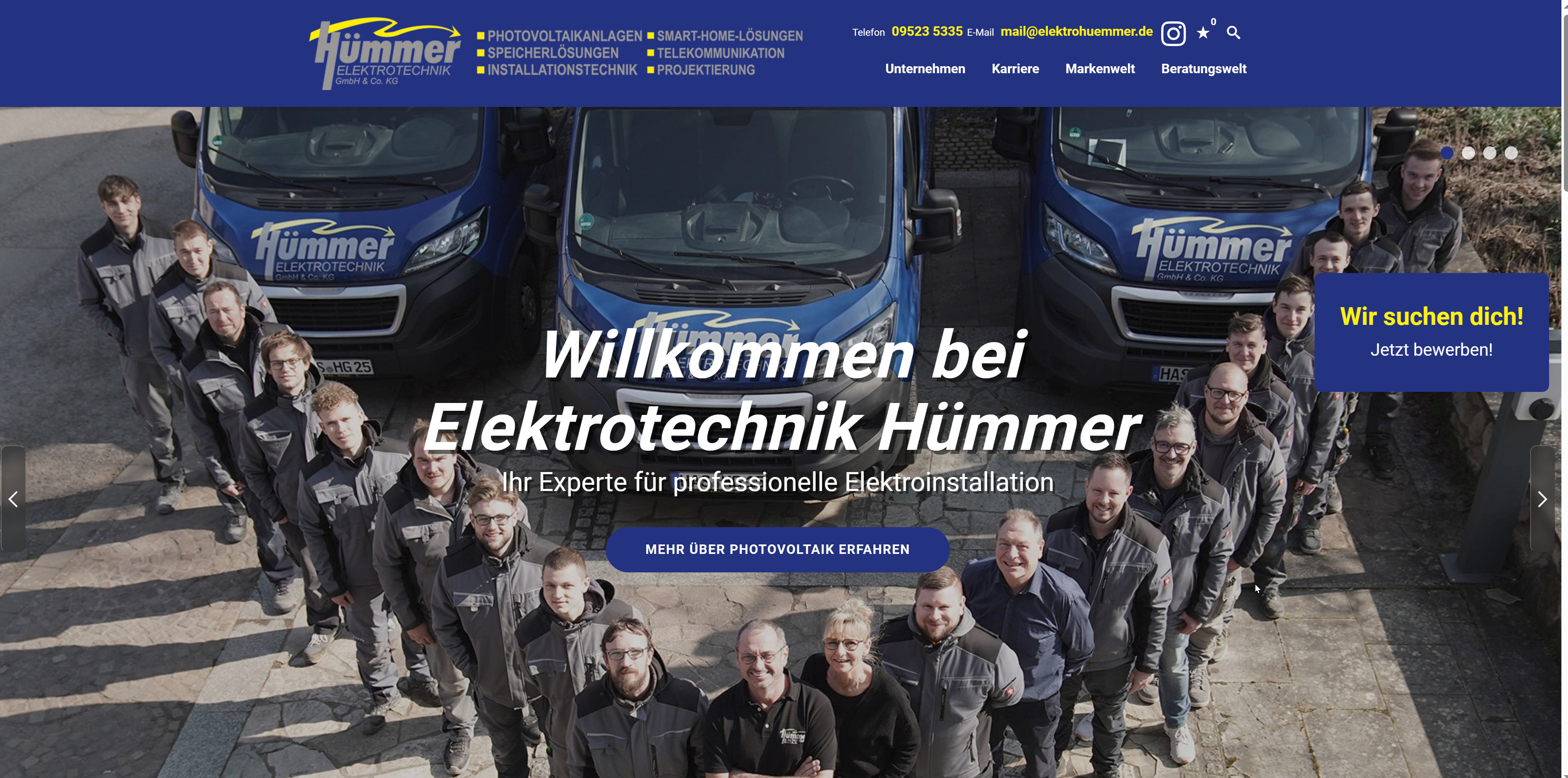 Elektrotechnik Hümmer Website