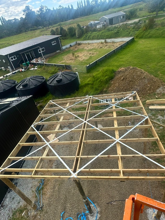 Pole shed framing built by legacy construction northland