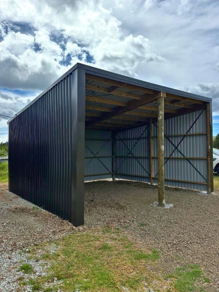 High-quality pole shed construction showcasing robust workmanship and attention to detail.