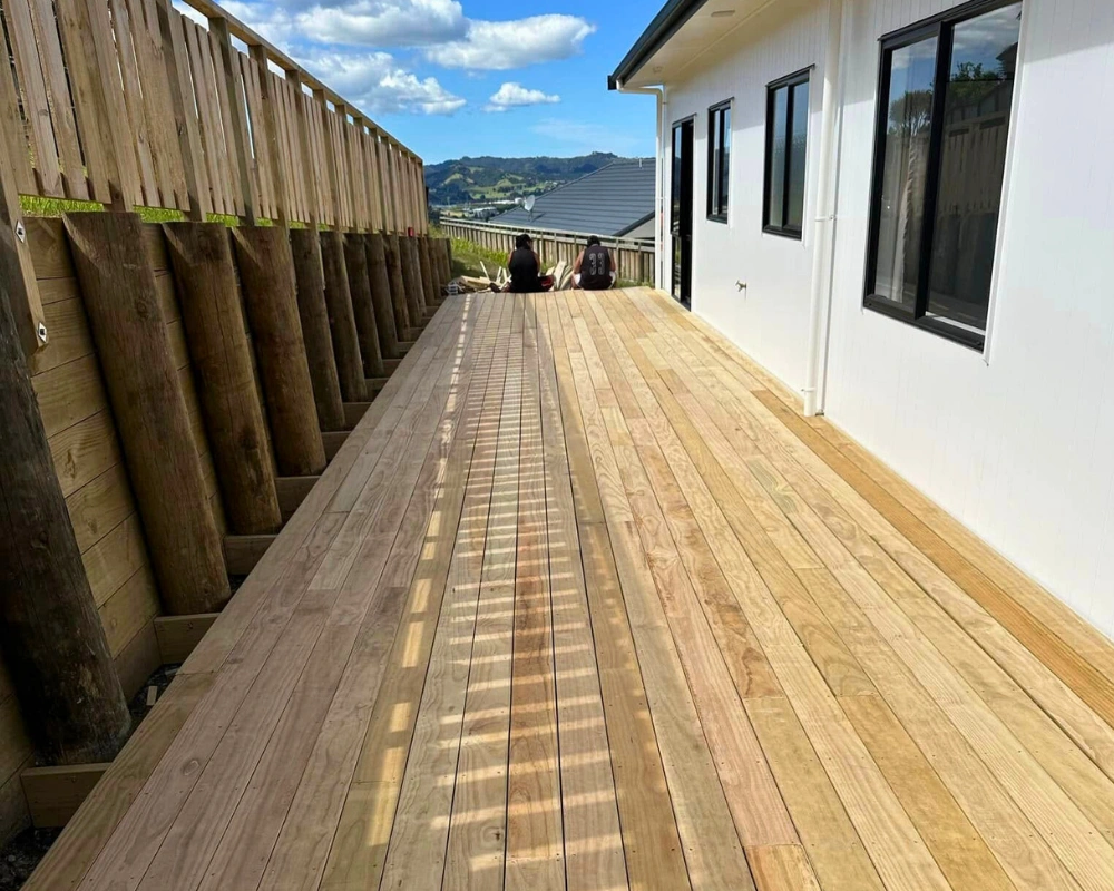 Custom timber deck built in Kaitaia by Legacy Construction Northland