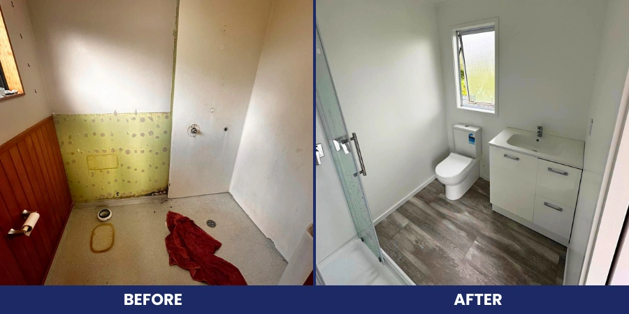 bathroom renovation completed by Legacy Construction Northland