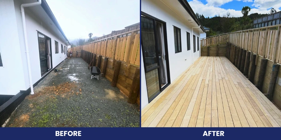 Timber Deck before/after photo