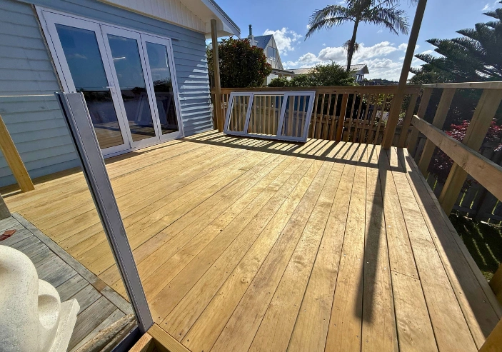 Treated timber deck built for Far North homeowner