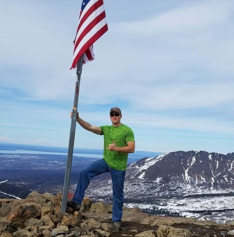 Kyle enjoying his outdoor hobbies.