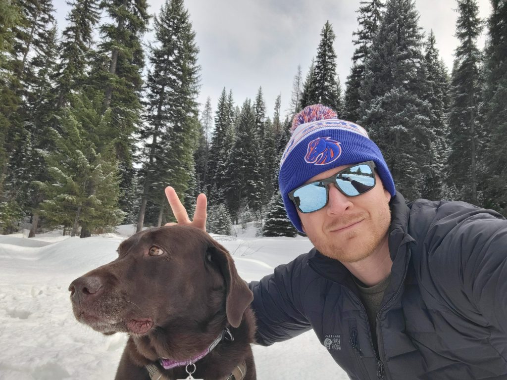 Kyle enjoying his outdoor hobbies.