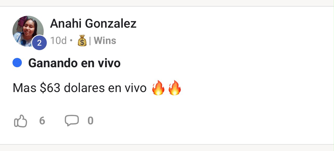 Win real de un miembro de Pineal GEX