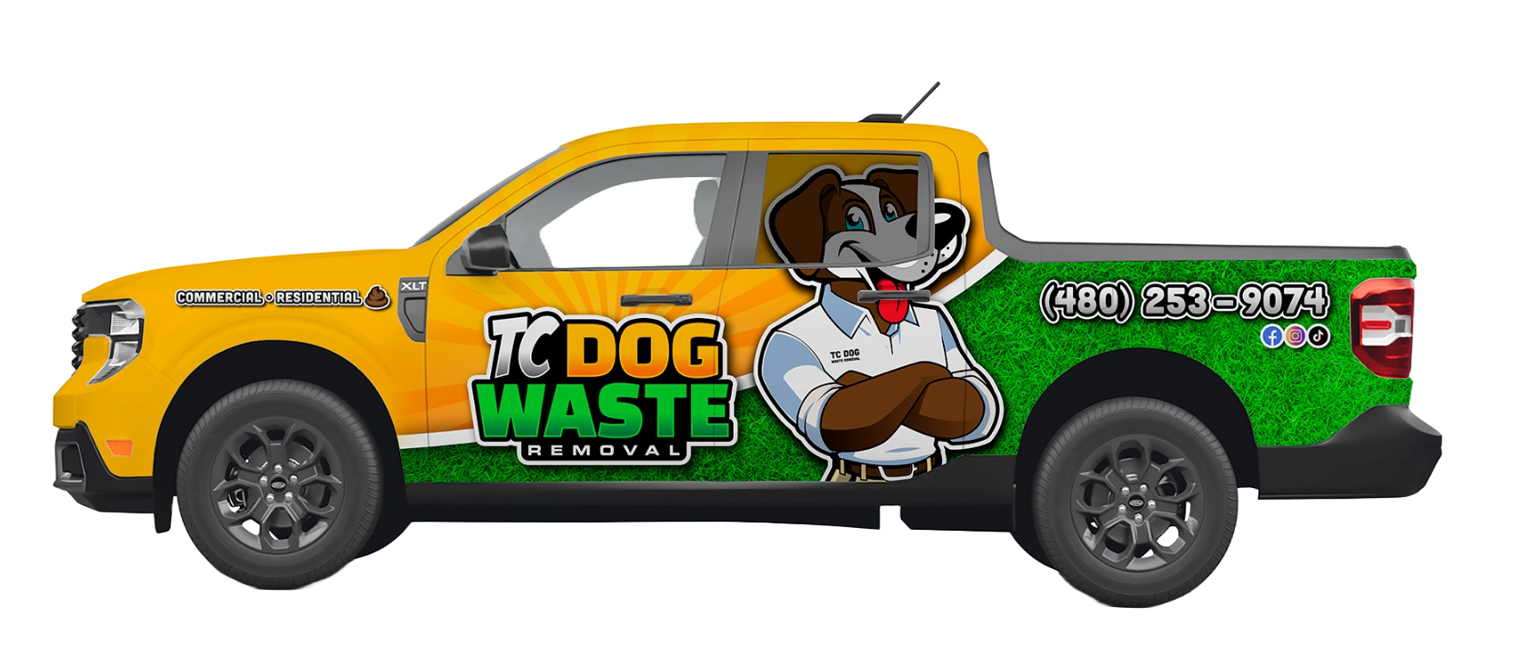 TC Dog Waste Removal service truck
