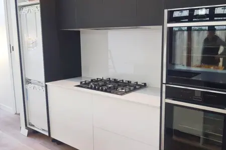 White Glass Splashback