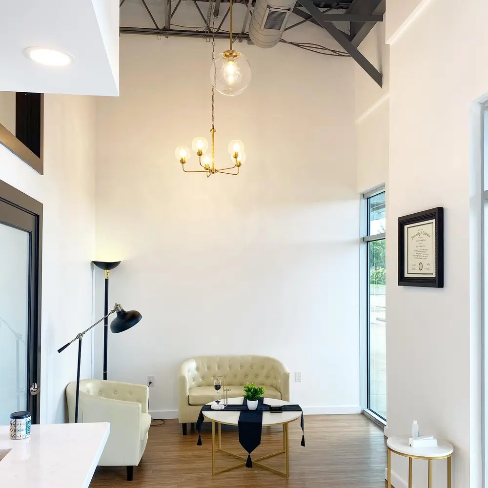 Pecan St. Dental waiting area in Pflugerville
