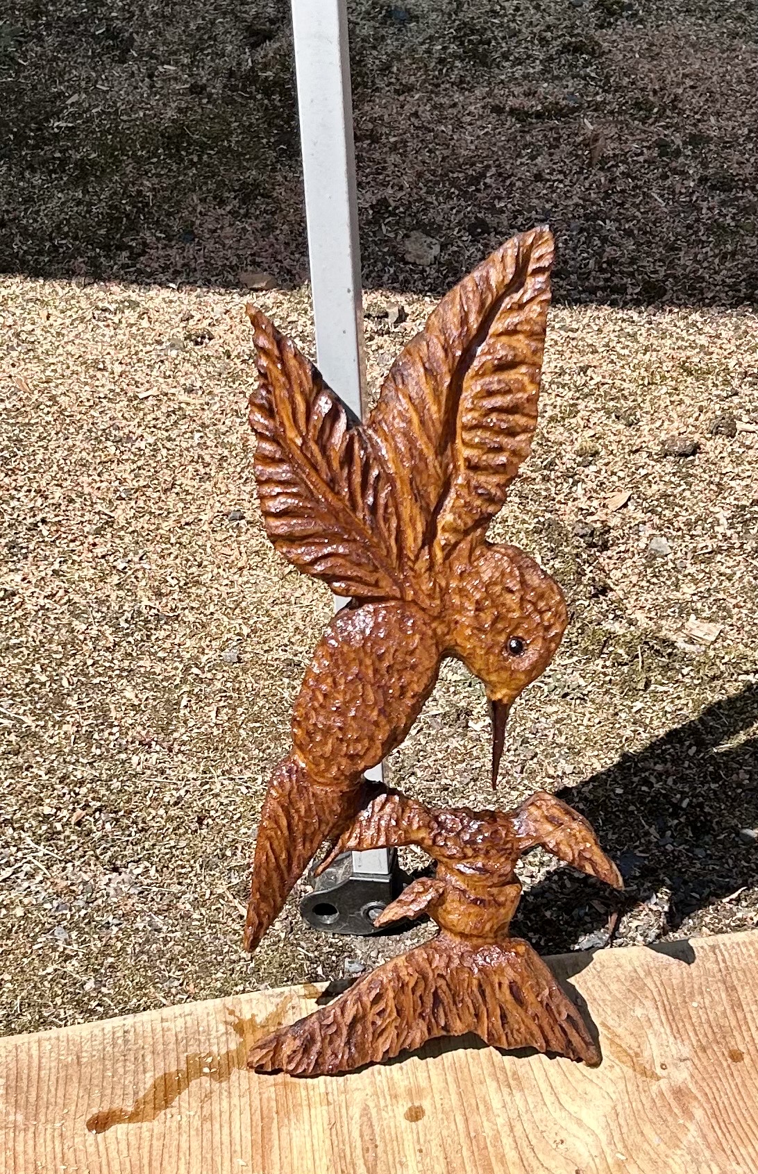 Carved wooden eagle