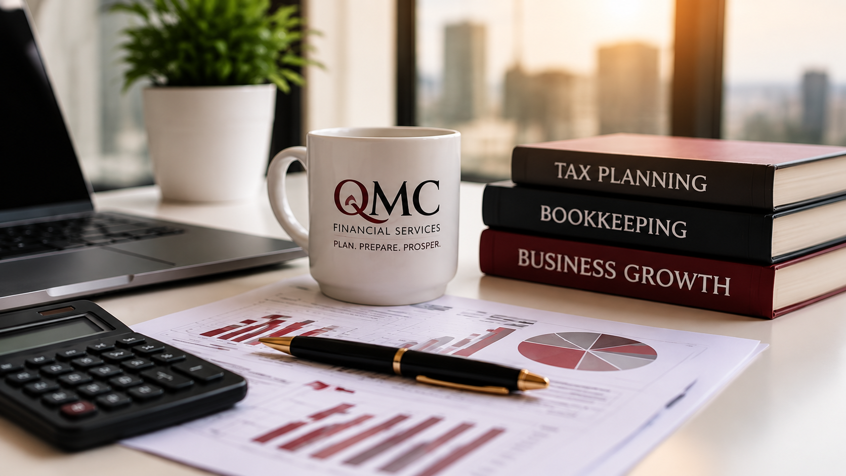 QMC Financial Services tax planning and bookkeeping workspace