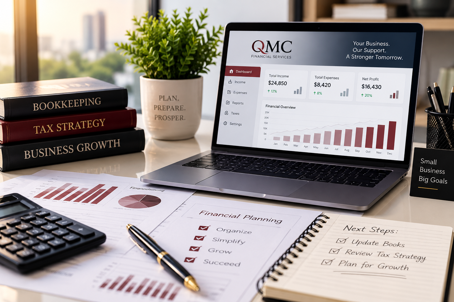 QMC Financial Services business bookkeeping and financial systems
