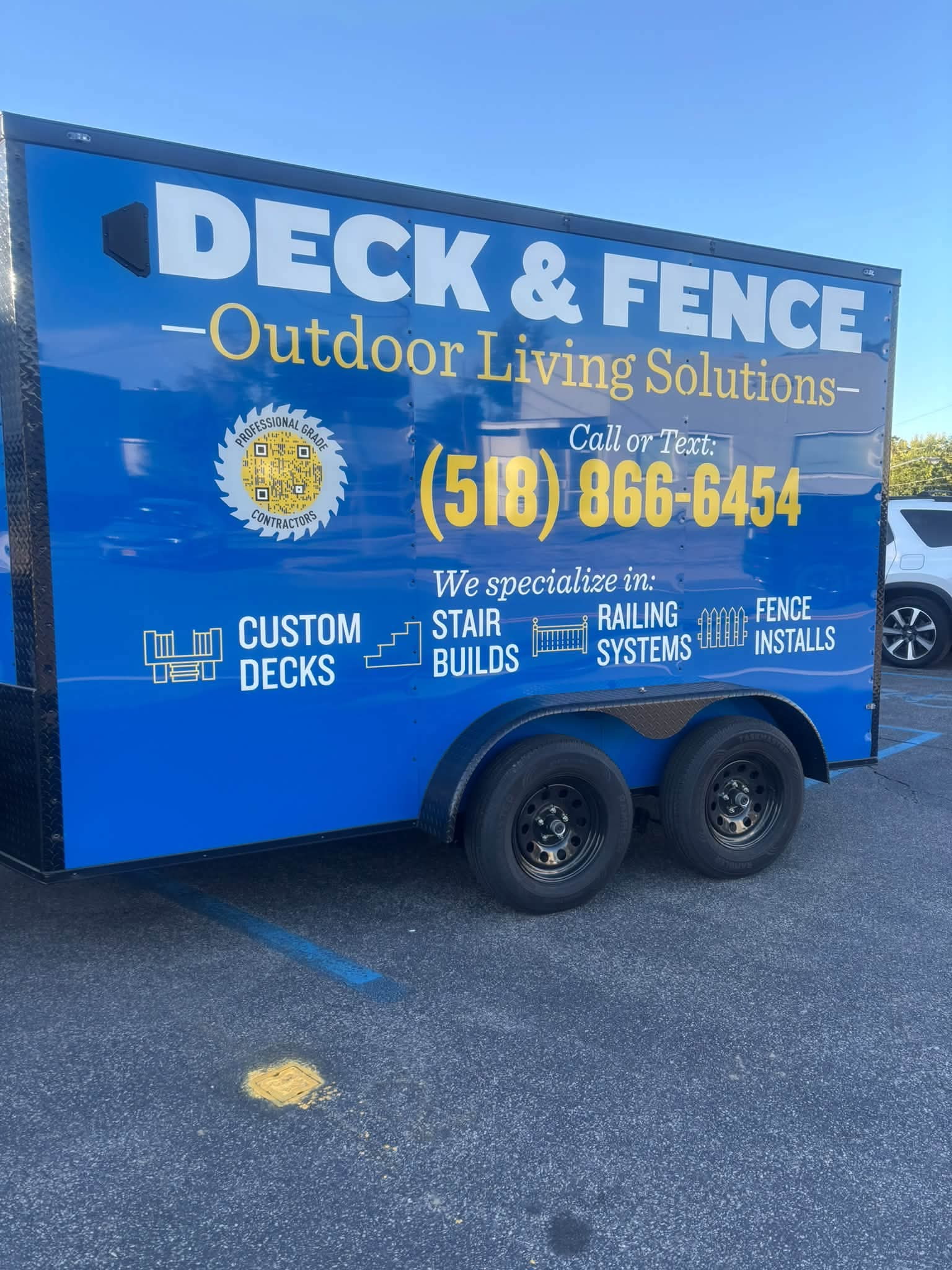 Custom vinyl vehicle graphics and trailer lettering by RD Graphics & Design