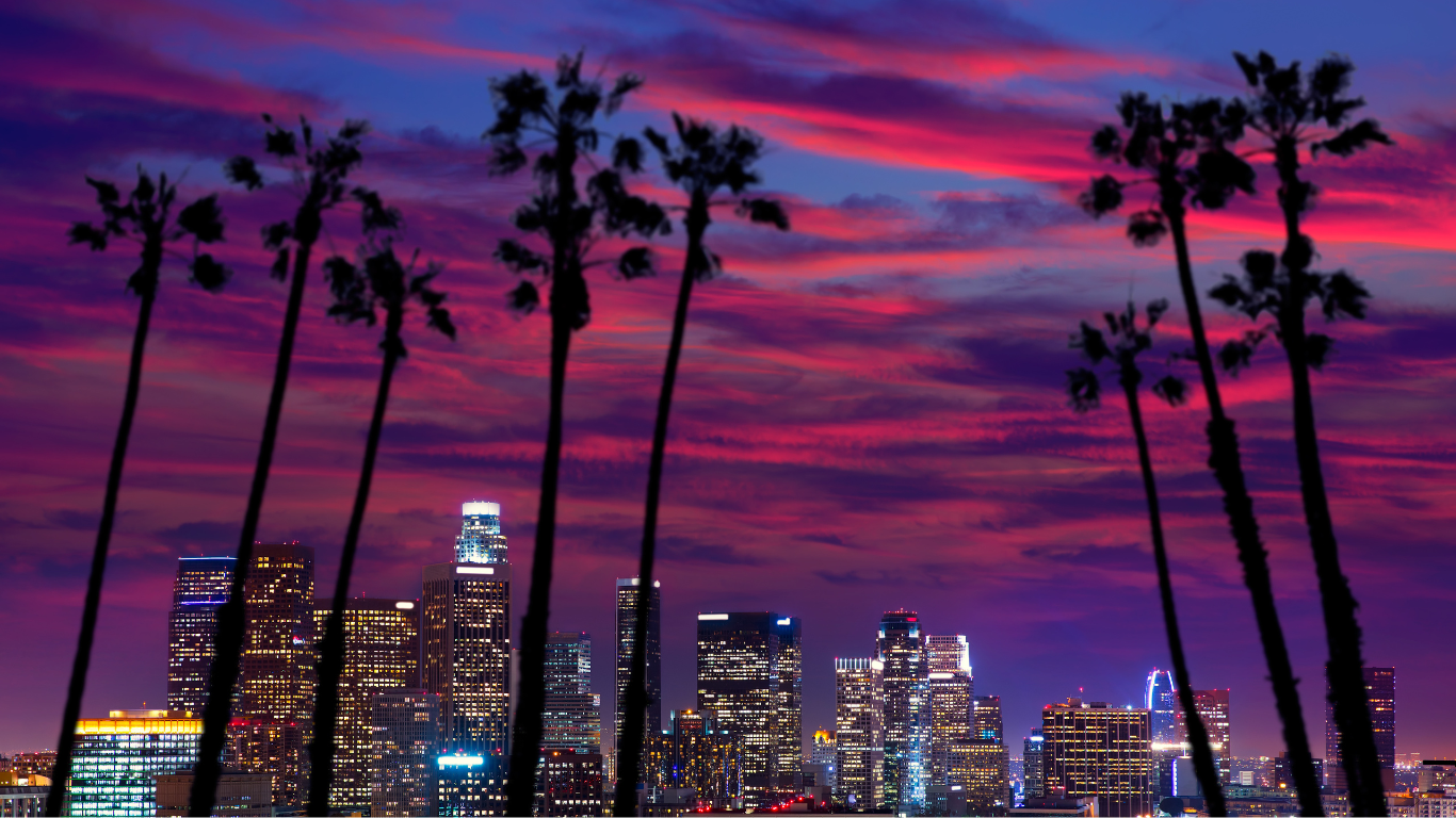 night view in California