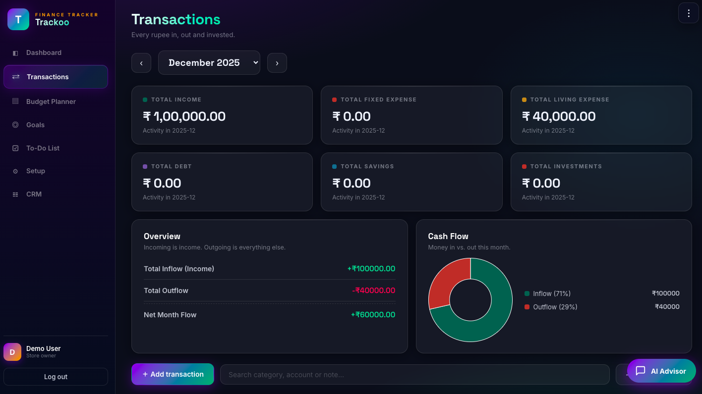 Trackoo Income & Expense Tracker