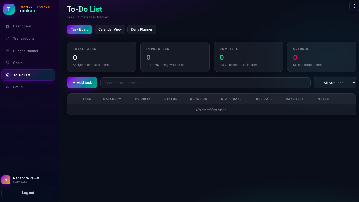 Trackoo To-Do List