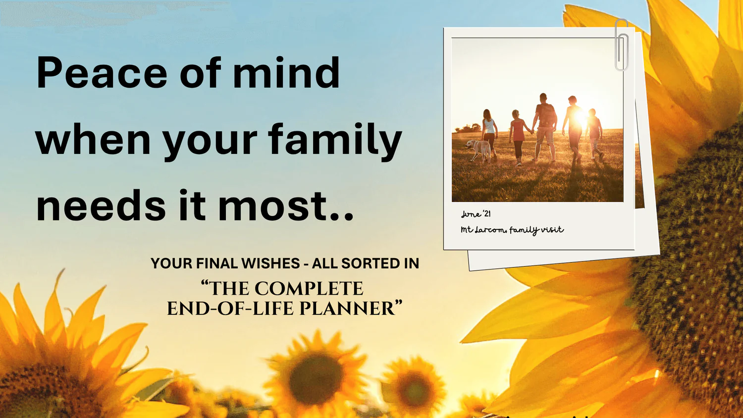 How do I talk to my family about my end-of-life plans?