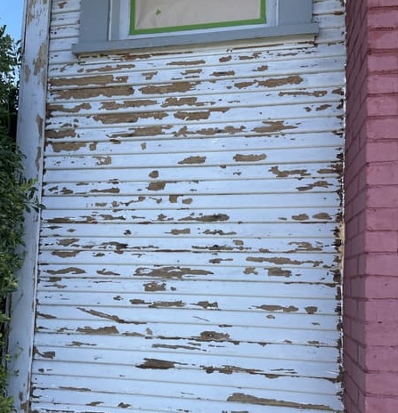 Peeling paint example