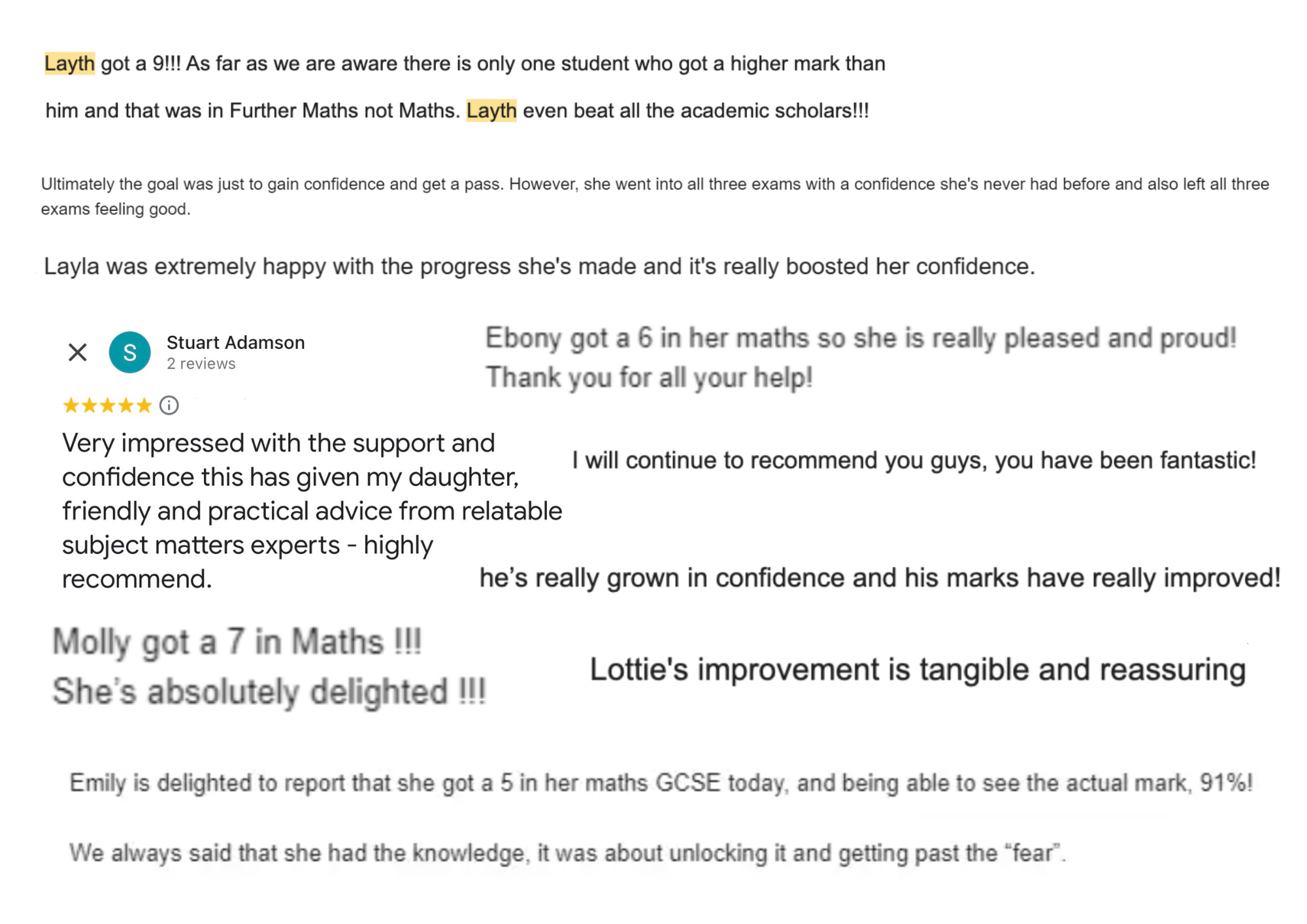 Parent testimonial