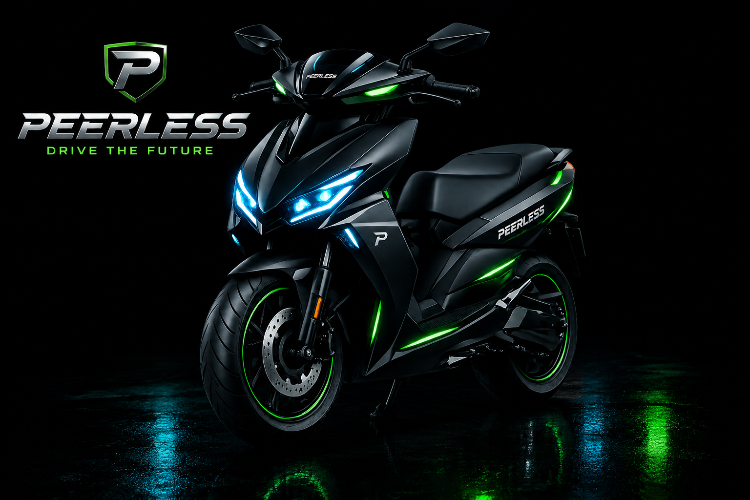 Peerless electric scooter — sleek futuristic design