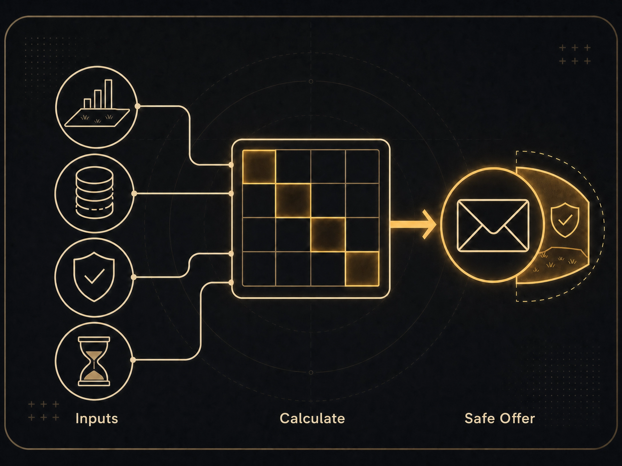 Day 5 deal inputs calculated into a safe land offer