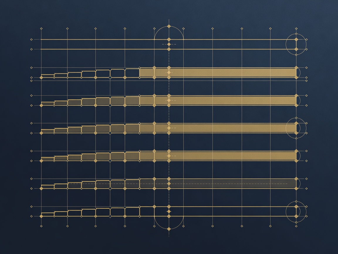 A weighted scorecard rubric with six rows of graduated score bars for comparing AI implementation partners