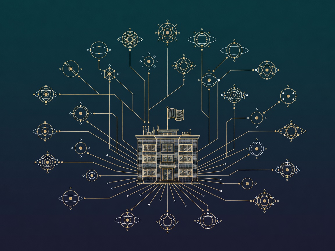 A local flagged datacenter shown as one branch of a larger foreign corporate ownership tree