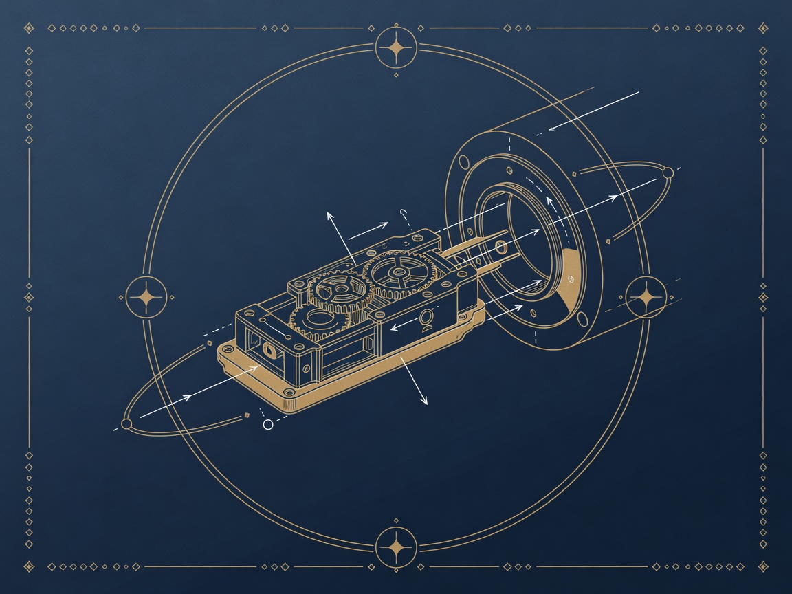 A modular gear cartridge sliding into a waiting socket, standardized and interchangeable.