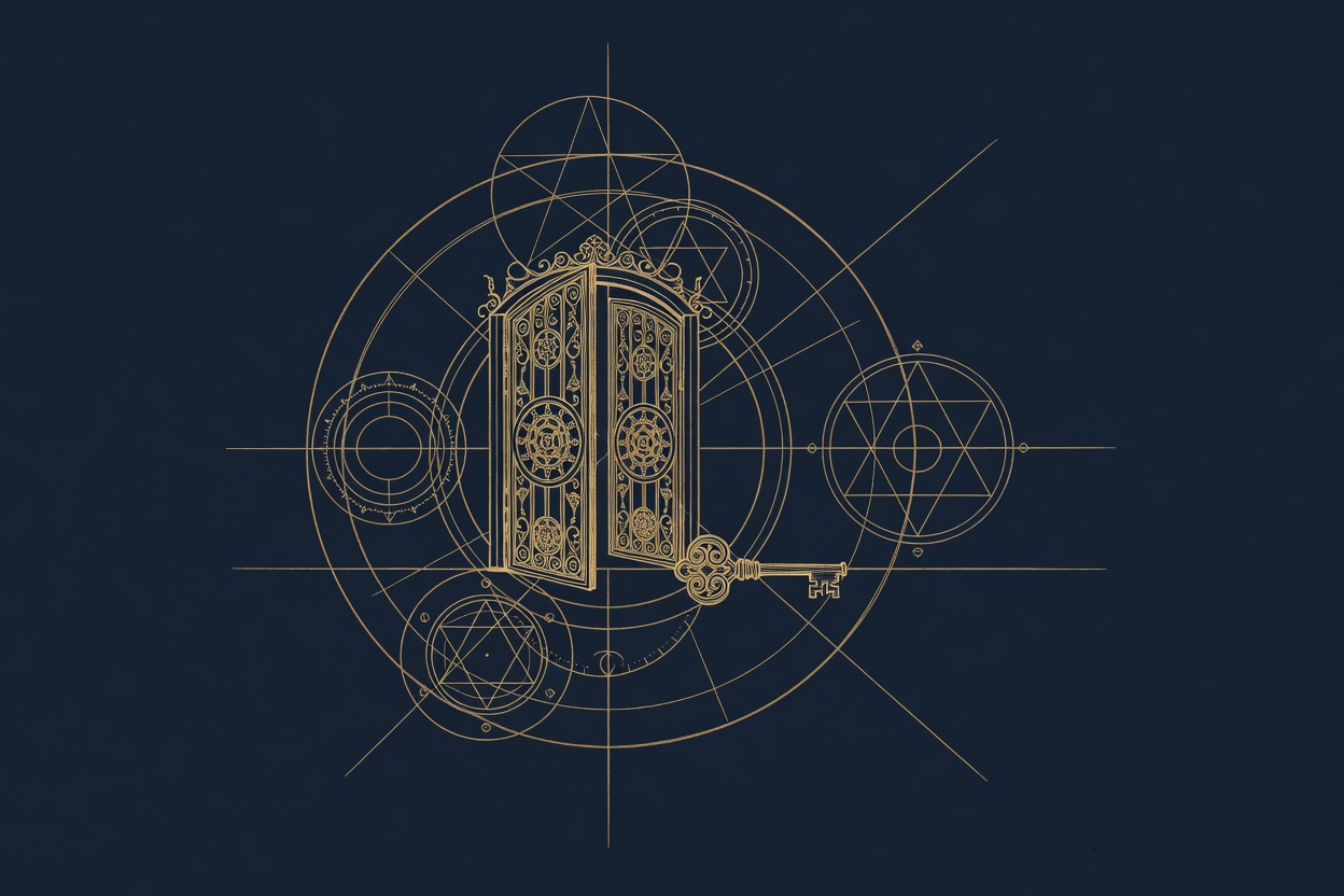 Brand line-engraving illustration