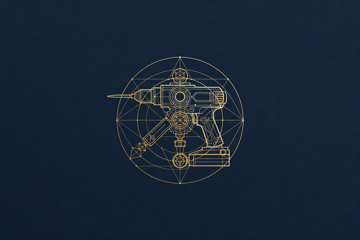 Brand line-engraving illustration