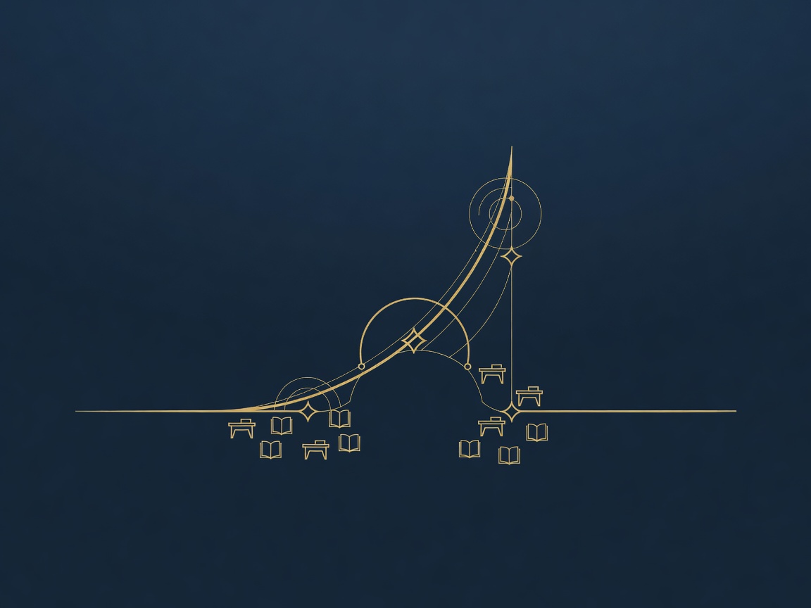 Engraved steep adoption curve outpacing a flat policy line, depicting how AI use in schools has outrun student-data governance