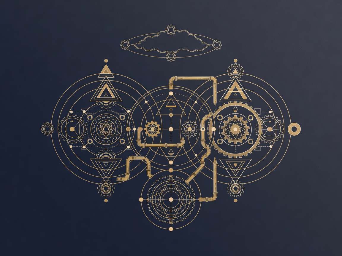 Two systems joined by exposed integration pipes as a vendor swaps a component.
