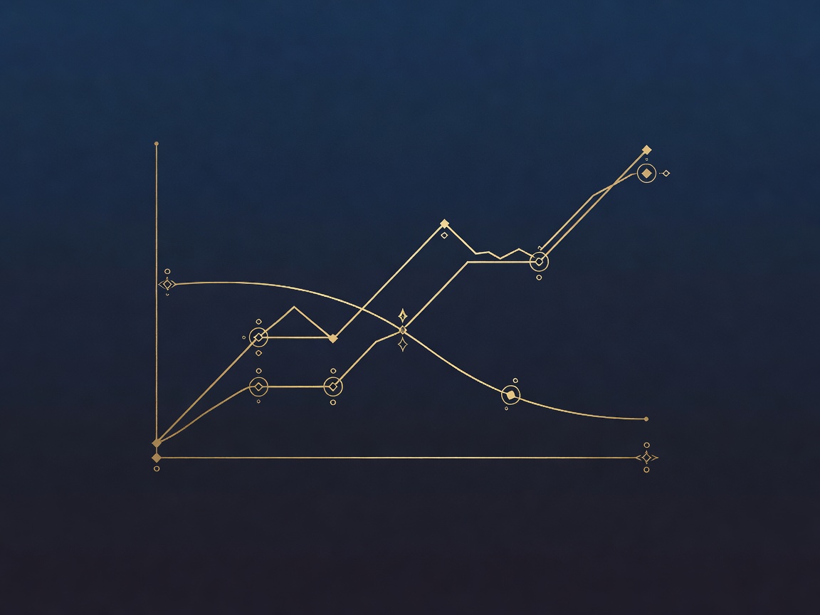 Two engraved line graphs showing agent cost rising and quality drifting down with an alert marker