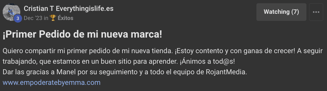 Testimonio de alumno Socios Ecom